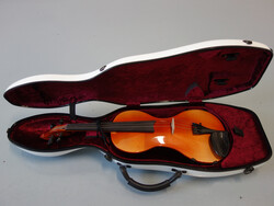 Shaped violin case with carbon